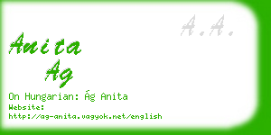 anita ag business card